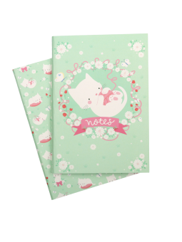 Livro de notas com gatinho